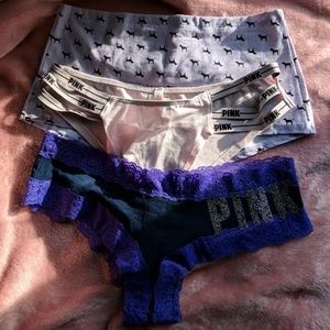 3 PINK Panties (Cheeksters & Boyshorts)